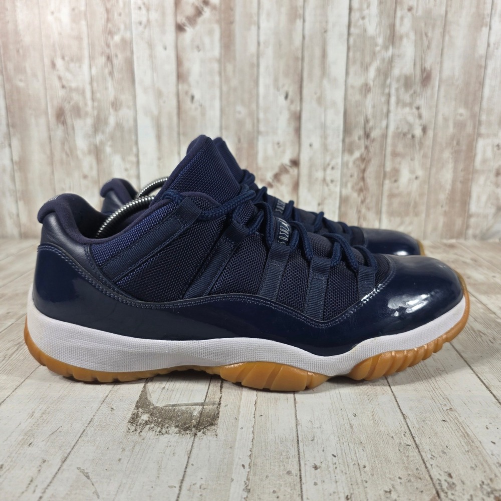 Jordan 11 Retro Low Midnight Navy‎ Gum White 528895-405 Mens 11 Women 12.5